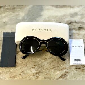 100% Authentic Versace Sunglasses [Black & Gold Vintage Style]